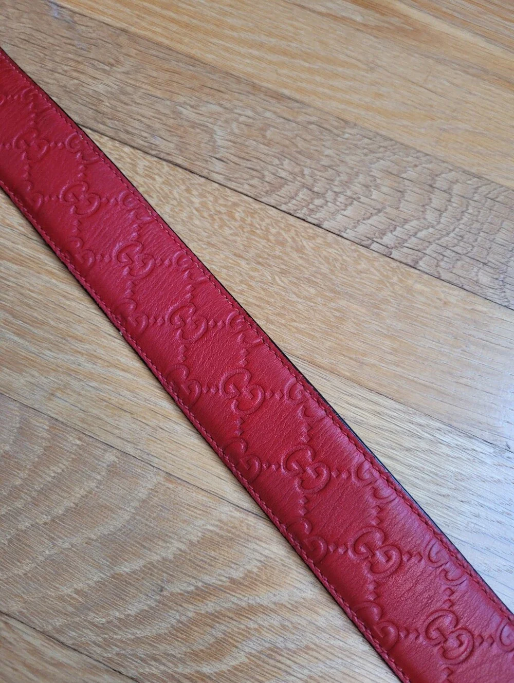 Gucci GG Embossed Leather Belt 114876